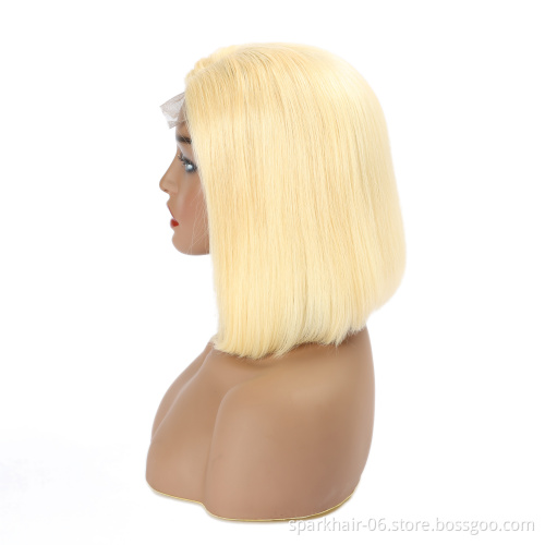 613 Closure Wigs For Black Women Human Hair Virgin Cuticle Aligned Hair Blond Hd Lace Front Wig Straight 613 Full Lace Wigs